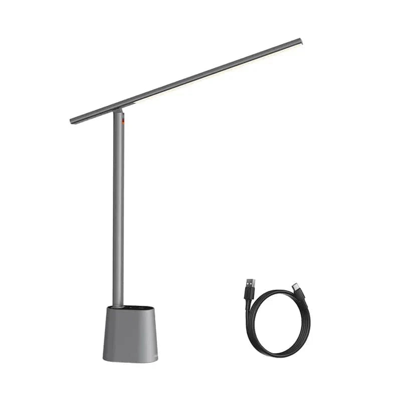 Dimbar Uppladdningsbar LED Skrivbordslampa – Fällbar Design - Smart Anpassningsbar Ljusstyrka - 180° Rotation - Justerbar Färgtemperatur - Ögonskydd