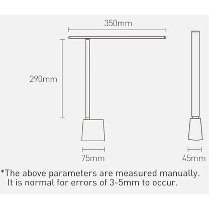 Dimbar Uppladdningsbar LED Skrivbordslampa – Fällbar Design - Smart Anpassningsbar Ljusstyrka - 180° Rotation - Justerbar Färgtemperatur - Ögonskydd