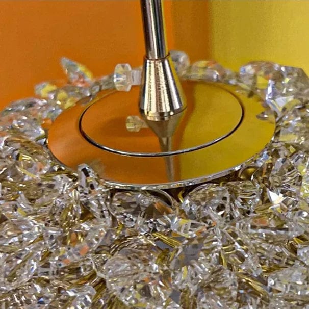 Elegant Kristallkrona Lampa för Sovrum och Bar – Modern Rund Boll Design med Justerbar Upphängningskabel