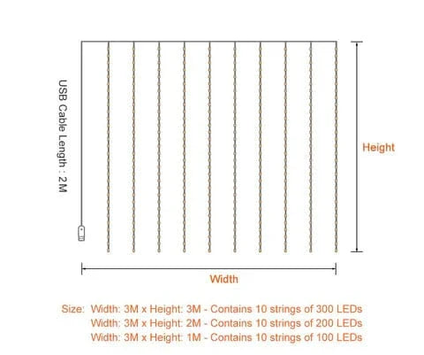 Fairy Curtain LED Lampor