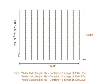 Fairy Curtain LED Lampor