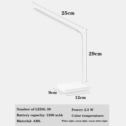 Flexibel Arm USB Laddningsbar Skrivbordslampa