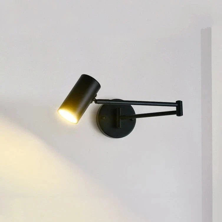 Fällbar LED-vägglampa med teleskopisk design – Justerbar - Modern nordisk stil - Idealisk för sovrum - Vardagsrum - Väggmonterad