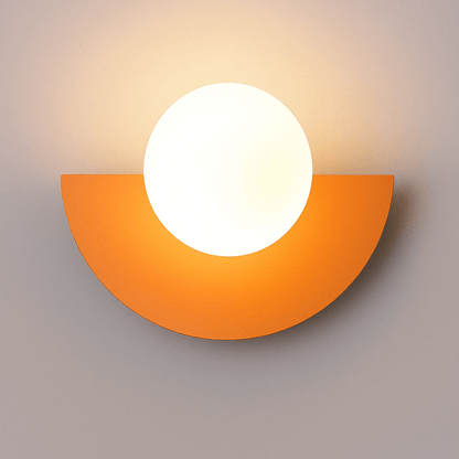 Frosted Globe Smidesjärn Vägglampa