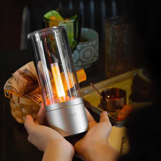 Glasrörsdesign uppladdningsbar bordslampa