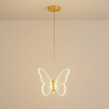 Gyllene LED Fjäril Hänglampa