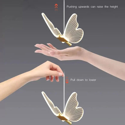 Gyllene LED Fjäril Hänglampa