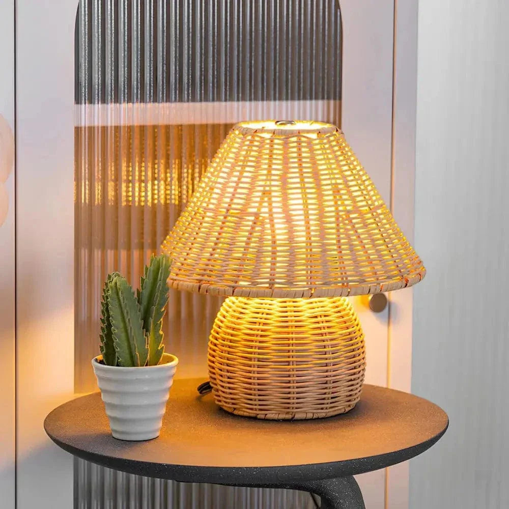 Handgjord Bambulampa