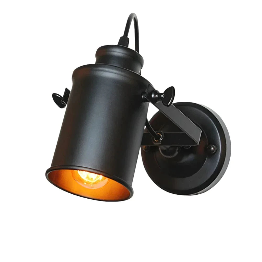 Industriell vintage vägglykta – Rustik järnvägglampa för sovrum, balkong och korridorinredning