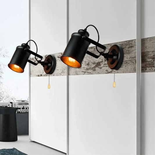 Industriell vintage vägglykta – Rustik järnvägglampa för sovrum, balkong och korridorinredning