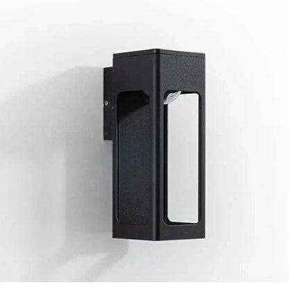 IP67 Vattentät 12W Svart Aluminium Utomhusvägglampa – Modern Utvändig Vägglampa för Trädgård och Veranda
