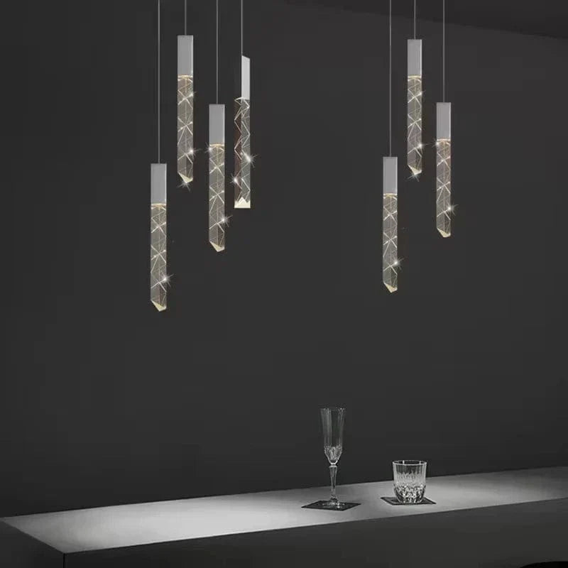 K9 Crystal LED Pendelarmatur – Anpassningsbar Hänglampa för Vardagsrum, Sovrum och Kommersiella Utrymmen