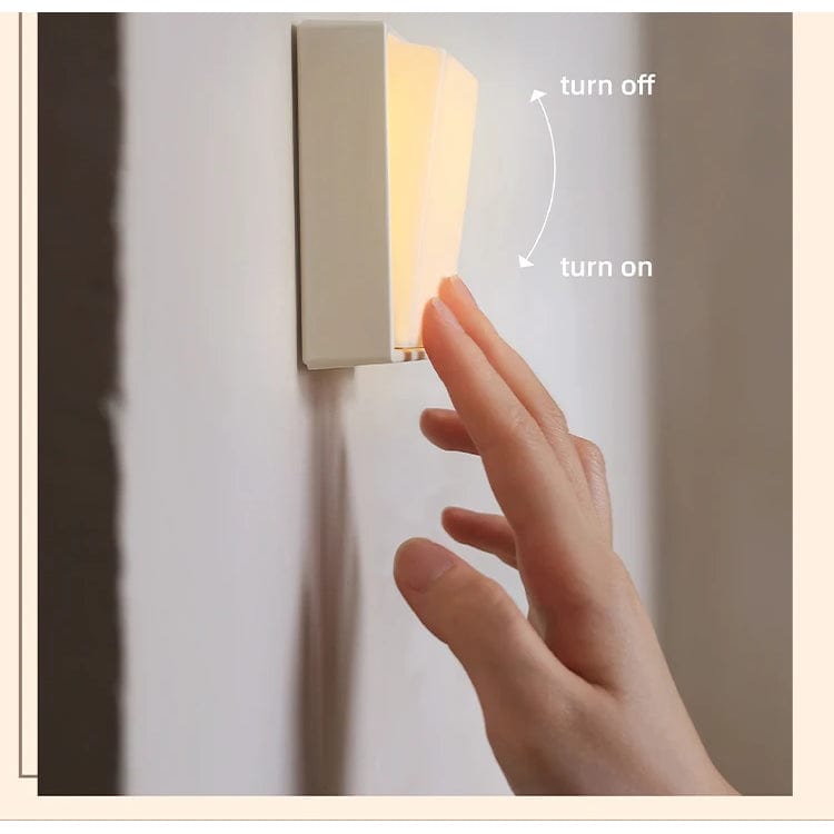 LED Sängbordslampa med magnetisk attraktion – Modern nattdukslamp för sovrum, varm vit ljusglöd, USB uppladdningsbar