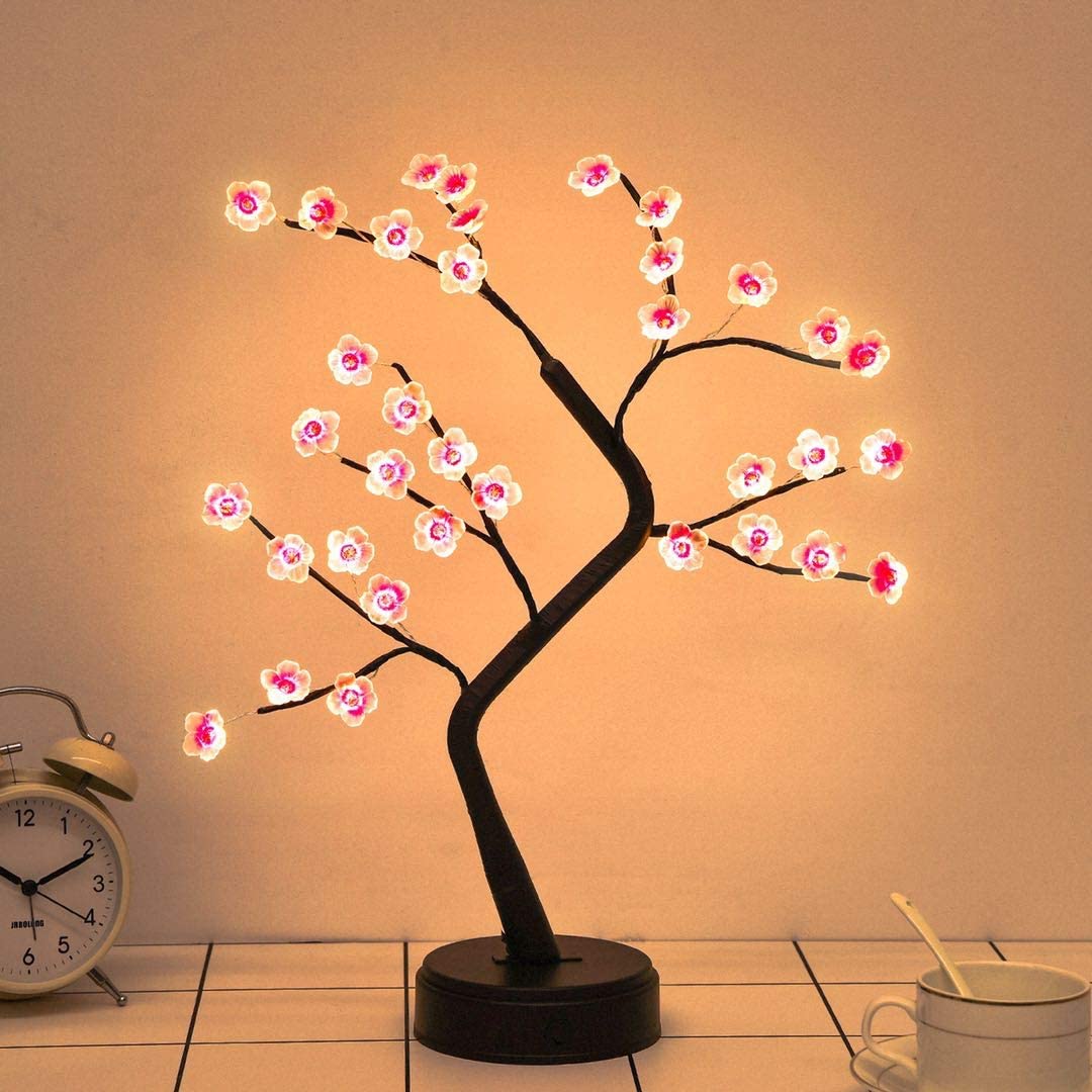 LED körsbärsblomma träd bordslampa
