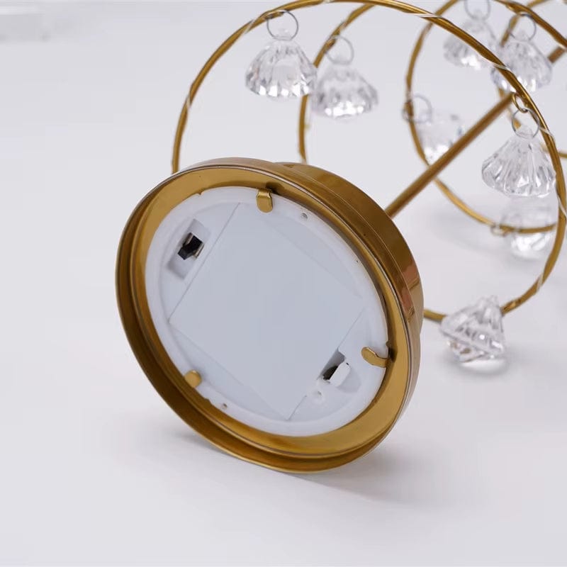 LED Skrivbordslampa - Batteridrift - Varmt Ljus - Julgransdesign - Akryl Kristall hängande - Festlig Heminredning