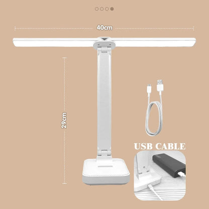 LED Skrivbordslampa - Trådlös - USB Uppladdningsbar - Dimbar - Fällbar Design - Ögonskydd - Finns i Flera Färger