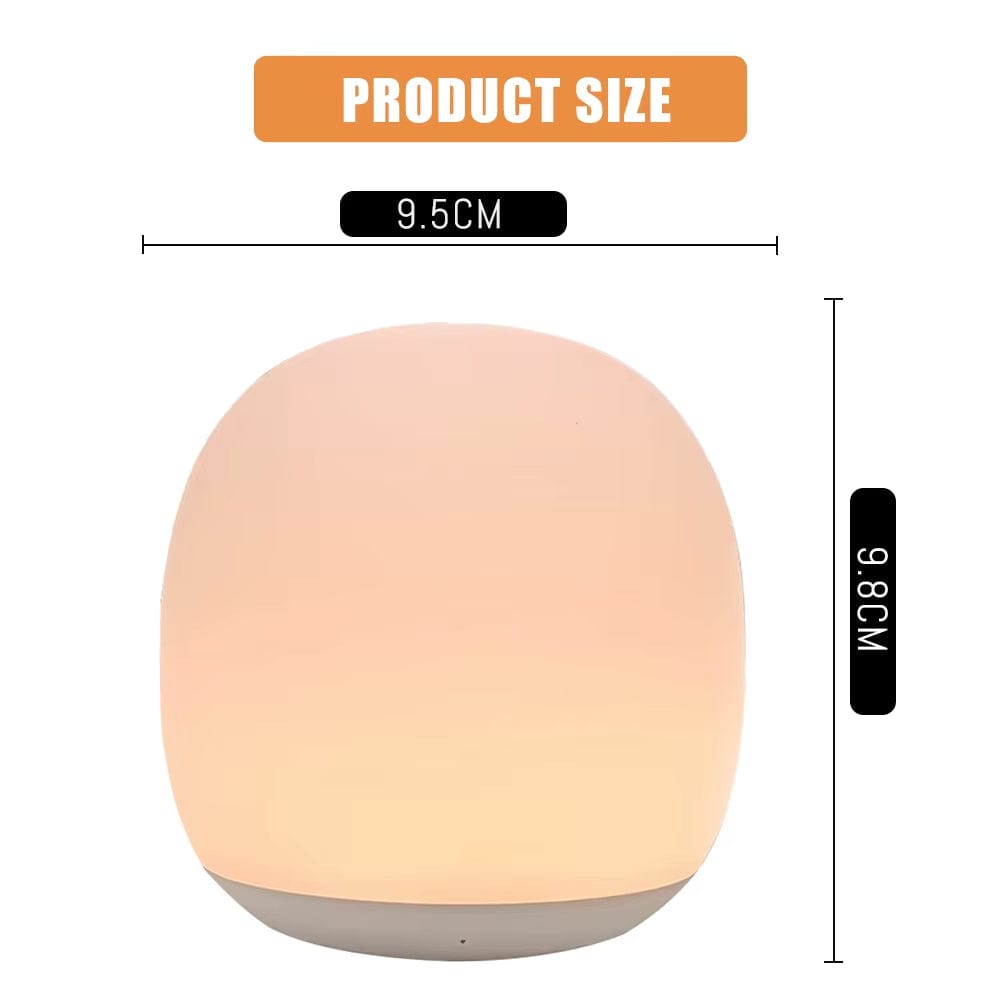 LED Ägglampa Nattlampa - USB Uppladdningsbar - Dimbara - Bärbar - Ögonskydd - 8 RGB Färger - Touchkontroll