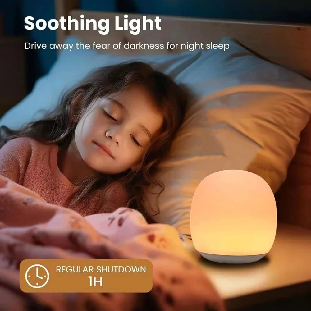 LED Ägglampa Nattlampa - USB Uppladdningsbar - Dimbara - Bärbar - Ögonskydd - 8 RGB Färger - Touchkontroll