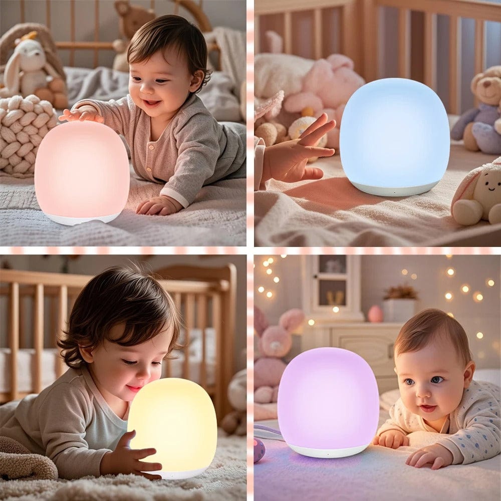 LED Ägglampa Nattlampa - USB Uppladdningsbar - Dimbara - Bärbar - Ögonskydd - 8 RGB Färger - Touchkontroll