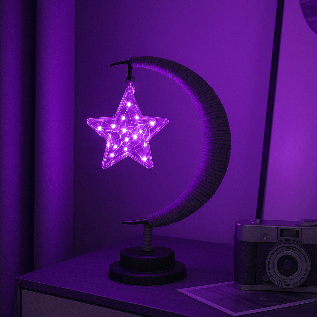 LED Mån Stjärna Nattlampa
