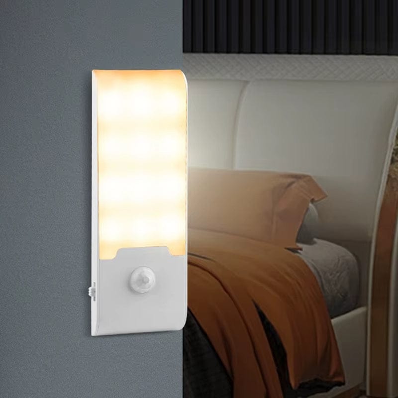 LED Rörelsesensor Nattlampa - Uppladdningsbar USB Typ-C - Kall &amp; Varm Vit