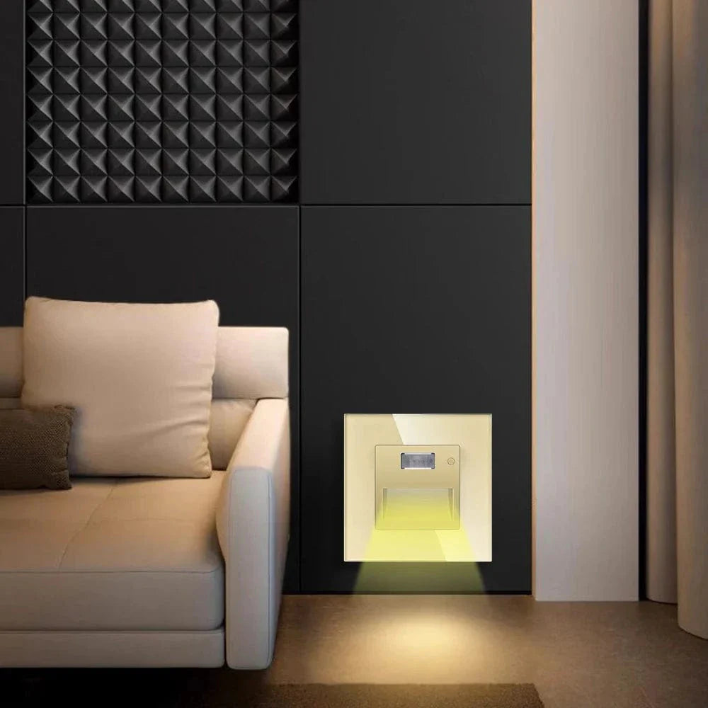 LED Rörelsesensor Trappa Lampa – Inbyggd Inomhusbelysning för Trapphus och Korridor, Energibesparande PIR Sensor