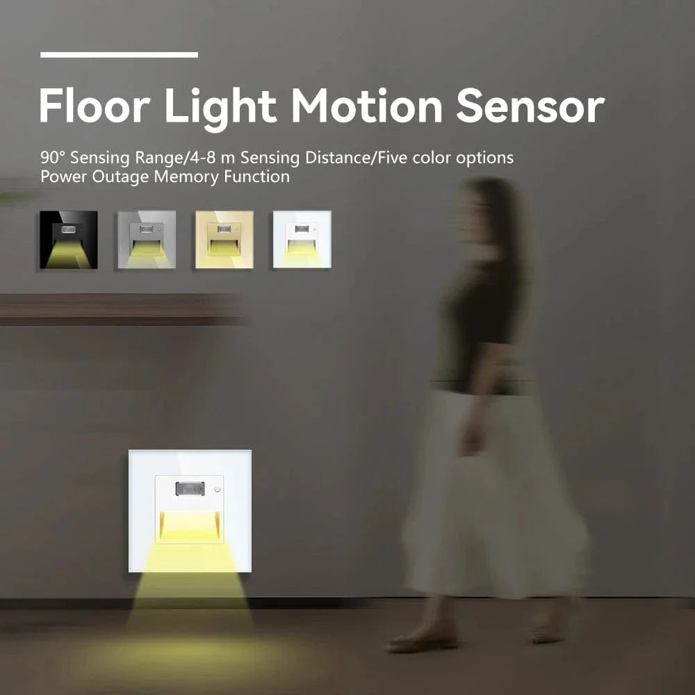 LED Rörelsesensor Trappa Lampa – Inbyggd Inomhusbelysning för Trapphus och Korridor, Energibesparande PIR Sensor