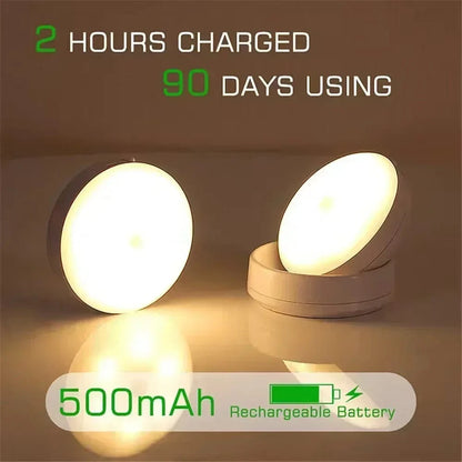 LED Nattlampa - Uppladdningsbar Rörelsesensor