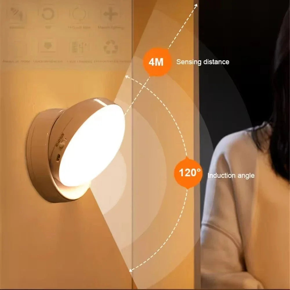 LED Nattlampa - Uppladdningsbar Rörelsesensor