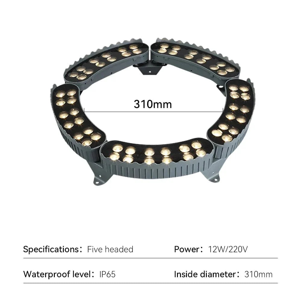 LED Utomhus Spotlights Med Spikfäste – IP65 Klassad - RGB - Aluminium - Trädgårdslandskapsbelysning - 12W - Hållbar och Väderbeständig