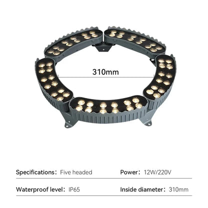 LED Utomhus Spotlights Med Spikfäste – IP65 Klassad - RGB - Aluminium - Trädgårdslandskapsbelysning - 12W - Hållbar och Väderbeständig