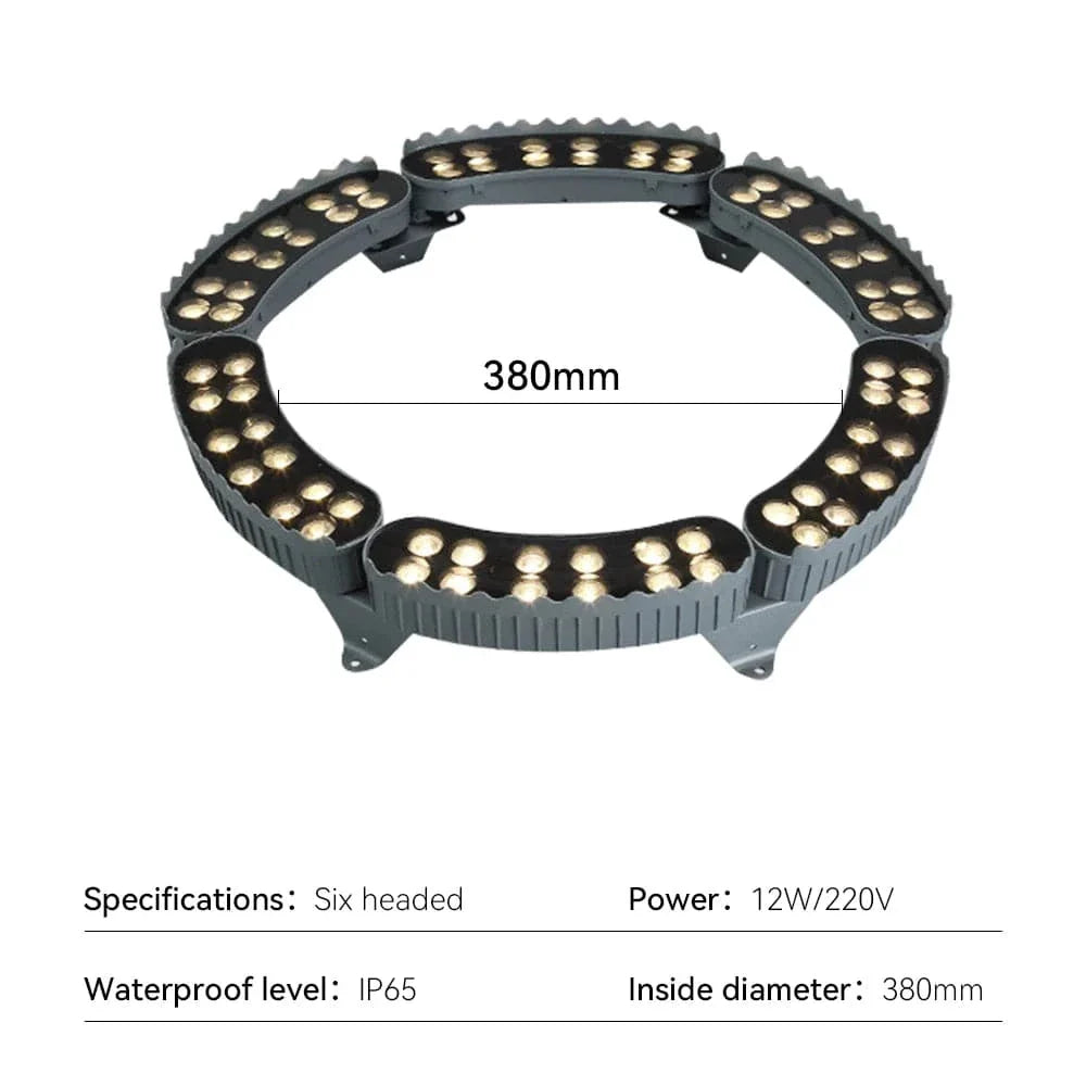 LED Utomhus Spotlights Med Spikfäste – IP65 Klassad - RGB - Aluminium - Trädgårdslandskapsbelysning - 12W - Hållbar och Väderbeständig