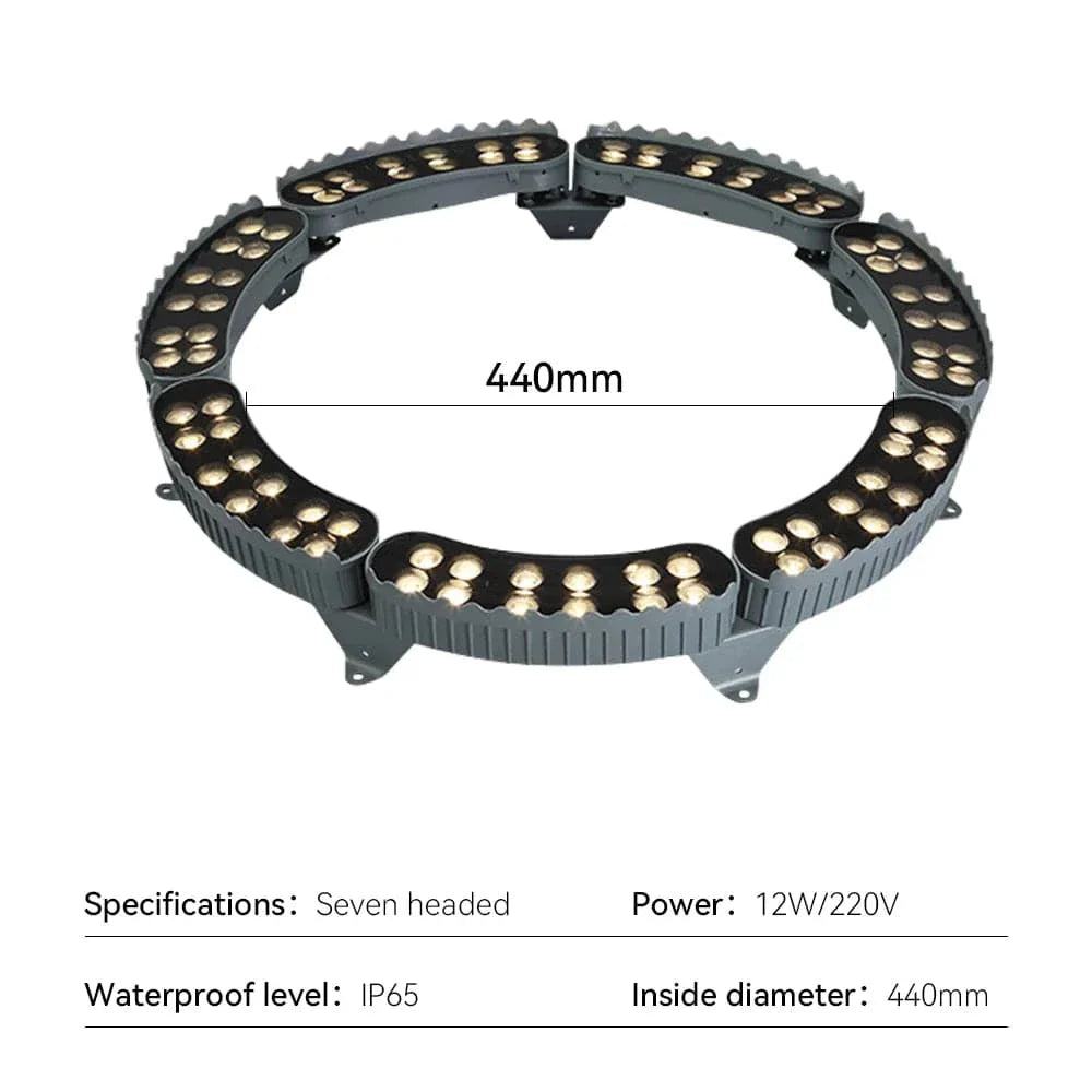 LED Utomhus Spotlights Med Spikfäste – IP65 Klassad - RGB - Aluminium - Trädgårdslandskapsbelysning - 12W - Hållbar och Väderbeständig