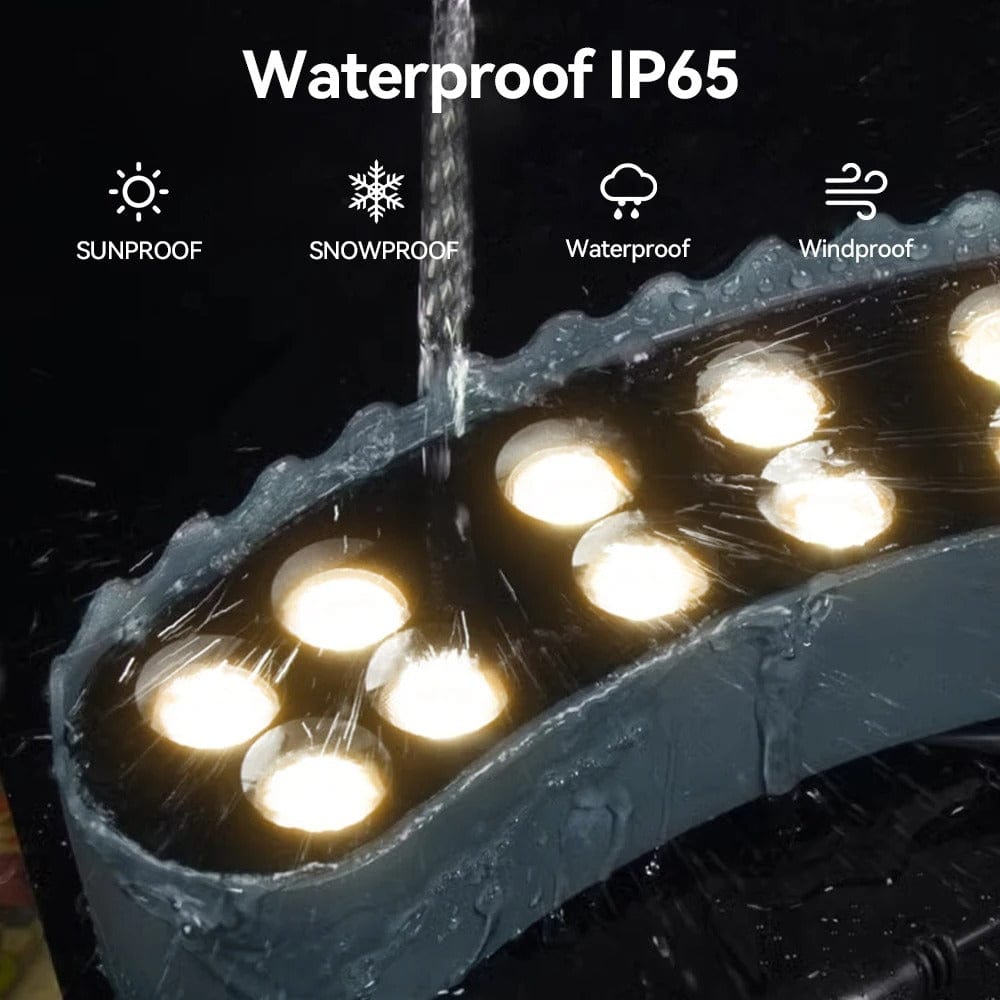 LED Utomhus Spotlights Med Spikfäste – IP65 Klassad - RGB - Aluminium - Trädgårdslandskapsbelysning - 12W - Hållbar och Väderbeständig