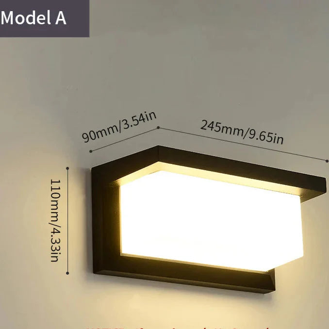 LED Utomhusvägglampa PIR Rörelsesensor