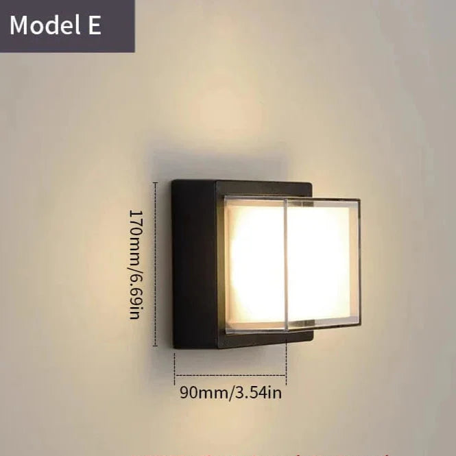 LED Utomhusvägglampa PIR Rörelsesensor