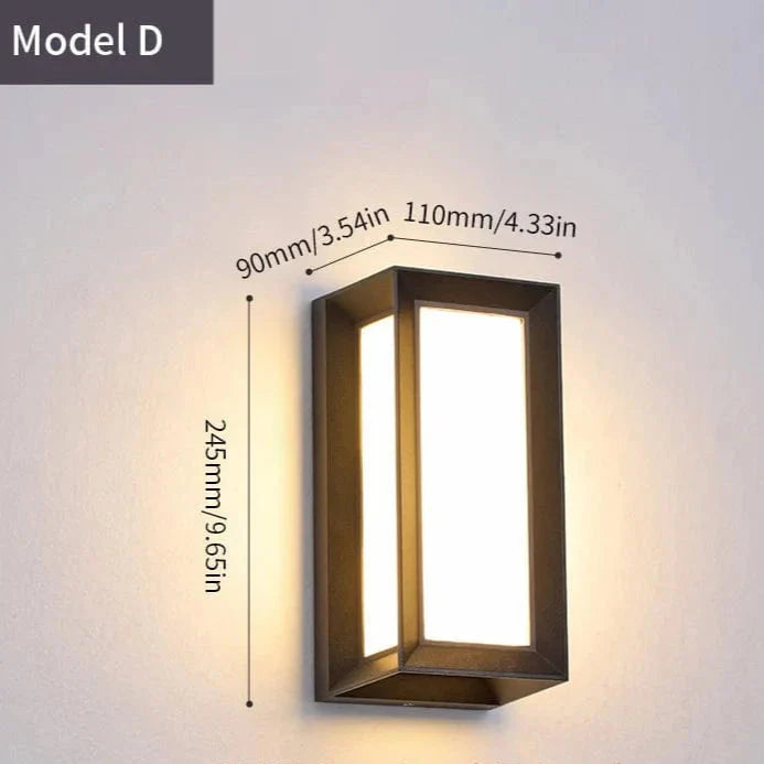 LED Utomhusvägglampa PIR Rörelsesensor