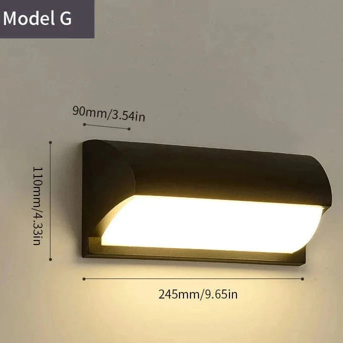 LED Utomhusvägglampa PIR Rörelsesensor