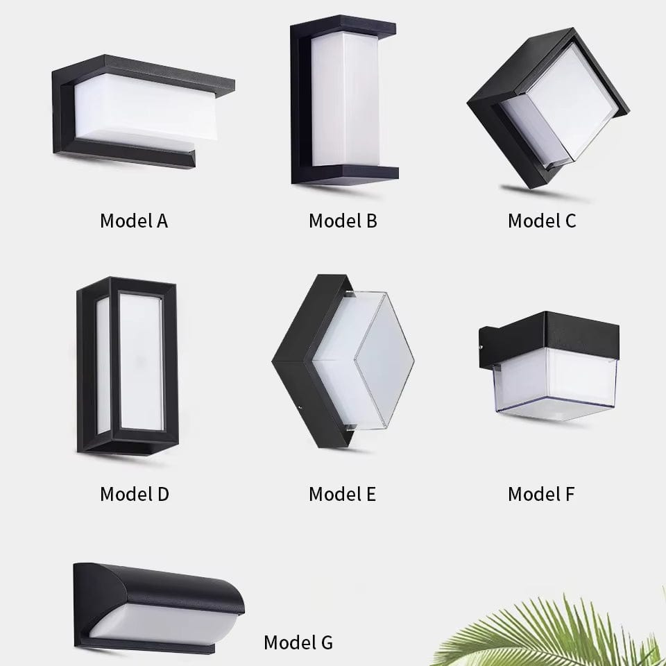 LED Utomhusvägglampa PIR Rörelsesensor