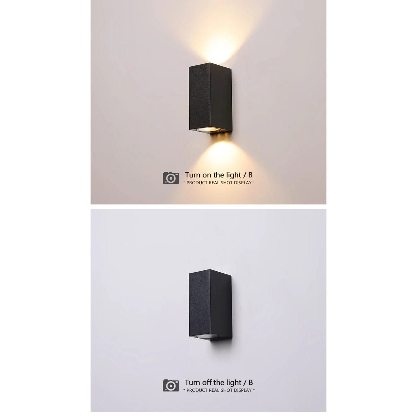 LED Utomhusvägglampa - Vattentålig Design - IP65 Klassad - Hållbart ABS Material - Modern Cylindrisk Form - 6W Effekt - Inomhus/Utebruk