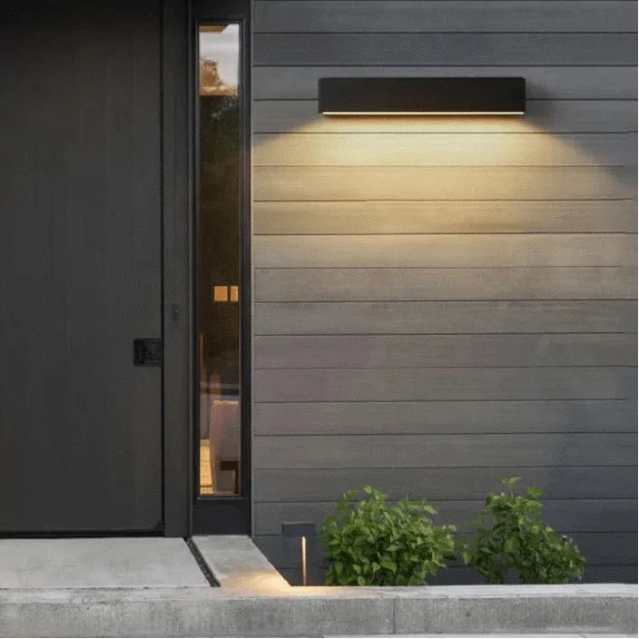 LED Utomhusvägglampor - Vattentäta Aluminiumvägglampetter för Veranda, Patio och Garage - Moderna Utomhusvägglyktor