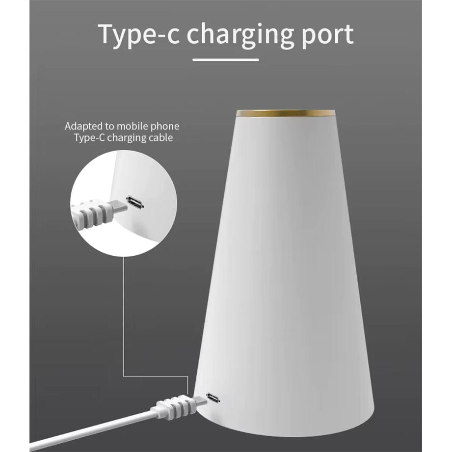 LED Laddningsbar Skrivbordslampa - Touch Dimming - Modern Design - Tre Färgtemperaturer - Sladdlös - Ideal För Inomhusbruk - Snygg Estetik