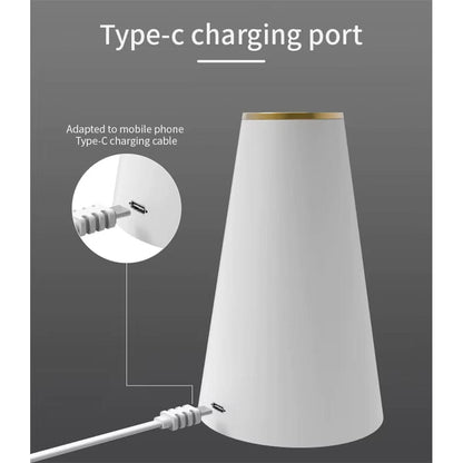 LED Laddningsbar Skrivbordslampa - Touch Dimming - Modern Design - Tre Färgtemperaturer - Sladdlös - Ideal För Inomhusbruk - Snygg Estetik