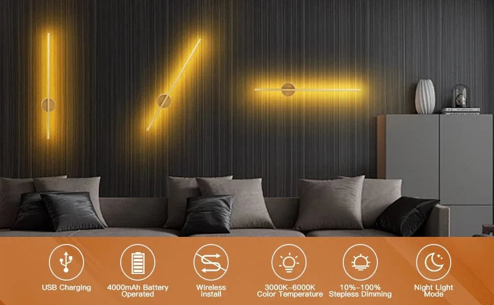 LED Uppladdningsbar Vägglampa