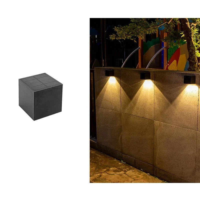 LED Solarbelysning för Vägg – Utomhusmontering – IP65 Vattentålig – Europeisk Stil - Manuell Strömbrytare - Trädgårdsbelysning - 6-12 Timmars Belysning