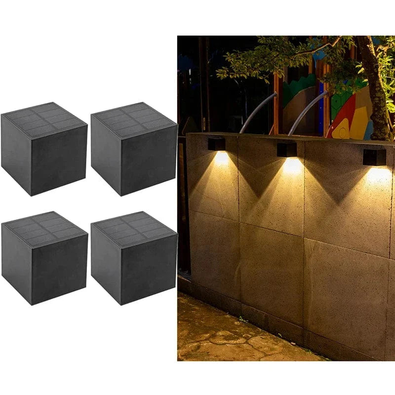 LED Solarbelysning för Vägg – Utomhusmontering – IP65 Vattentålig – Europeisk Stil - Manuell Strömbrytare - Trädgårdsbelysning - 6-12 Timmars Belysning