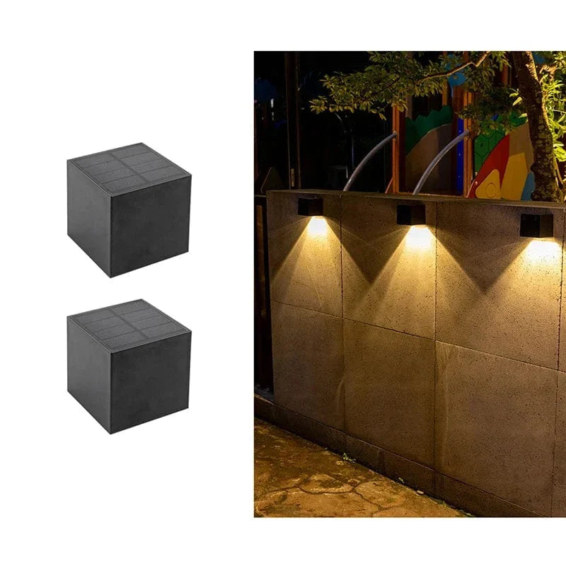 LED Solarbelysning för Vägg – Utomhusmontering – IP65 Vattentålig – Europeisk Stil - Manuell Strömbrytare - Trädgårdsbelysning - 6-12 Timmars Belysning