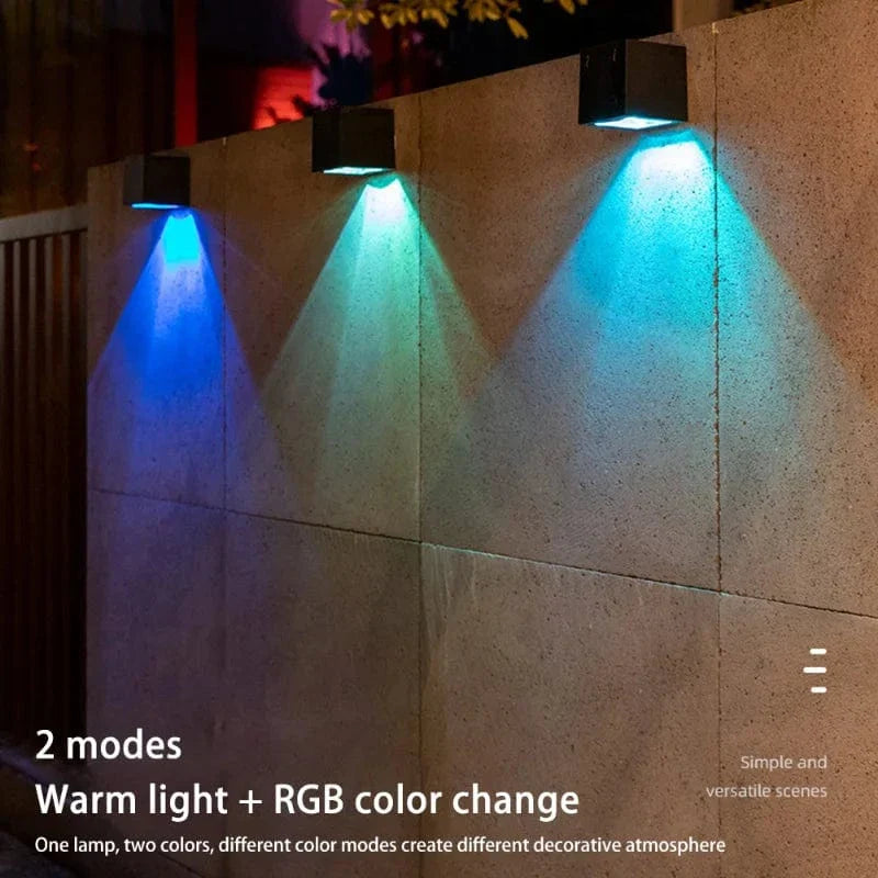LED Solarbelysning för Vägg – Utomhusmontering – IP65 Vattentålig – Europeisk Stil - Manuell Strömbrytare - Trädgårdsbelysning - 6-12 Timmars Belysning