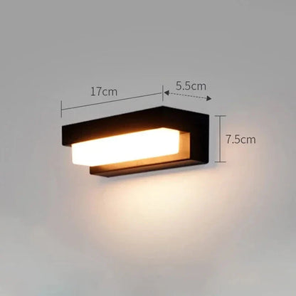LED Solarskydd Vägglampa - Väggmonterad - Vattentålig - Justerbar Färgtemperatur - Idealisk För Utomhusområden - Intelligent Ljuskontroll