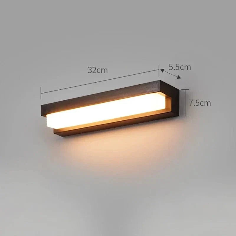 LED Solarskydd Vägglampa - Väggmonterad - Vattentålig - Justerbar Färgtemperatur - Idealisk För Utomhusområden - Intelligent Ljuskontroll